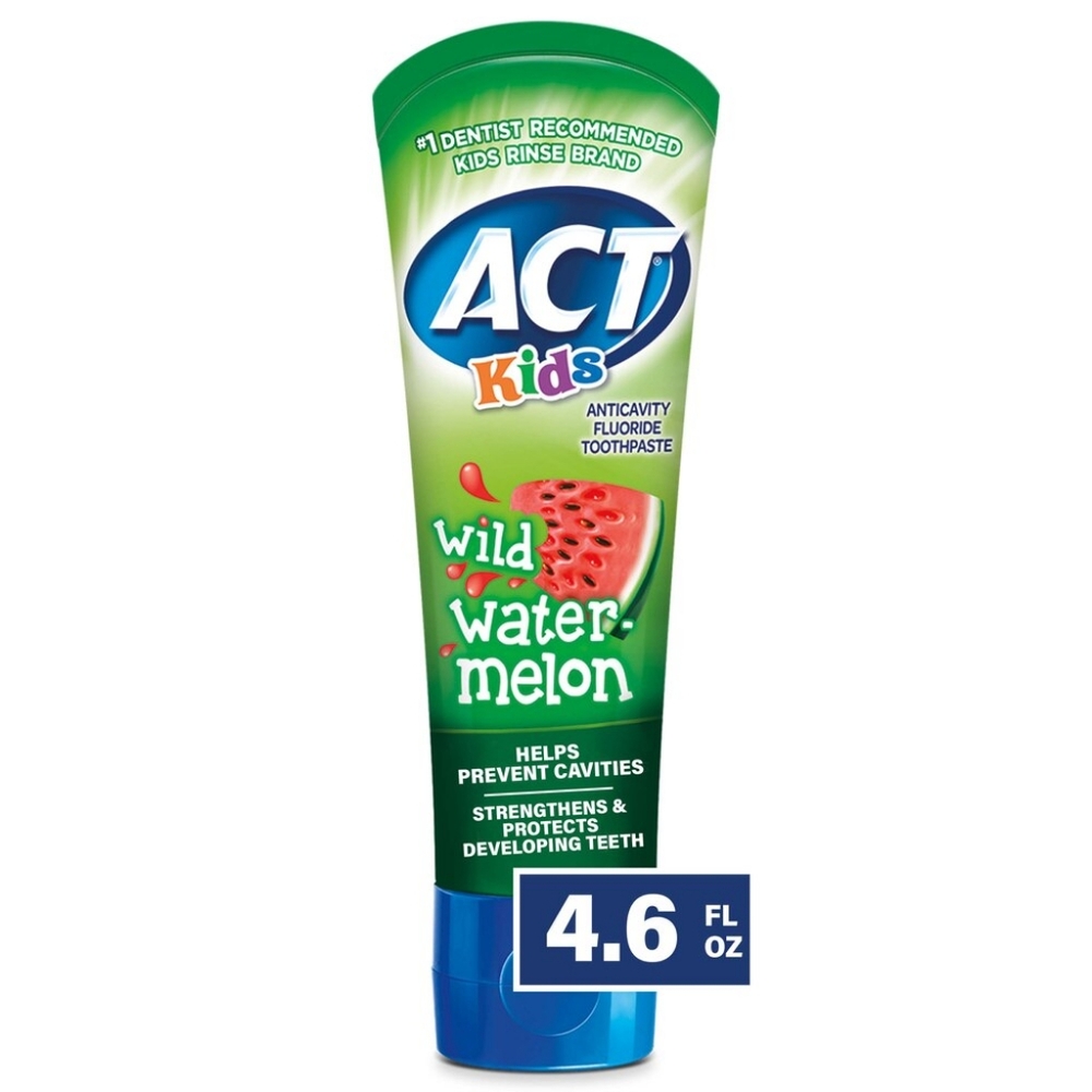 ACT Kids Anticavity Fluoride Toothpaste, Wild Watermelon, 4.6 oz